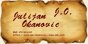 Julijan Okanović vizit kartica
